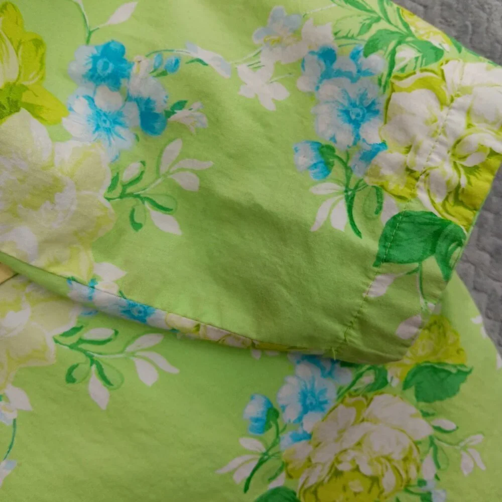 MICHAEL KORS Women's Reversible Spring Green And Floral Trench Coat Size L
